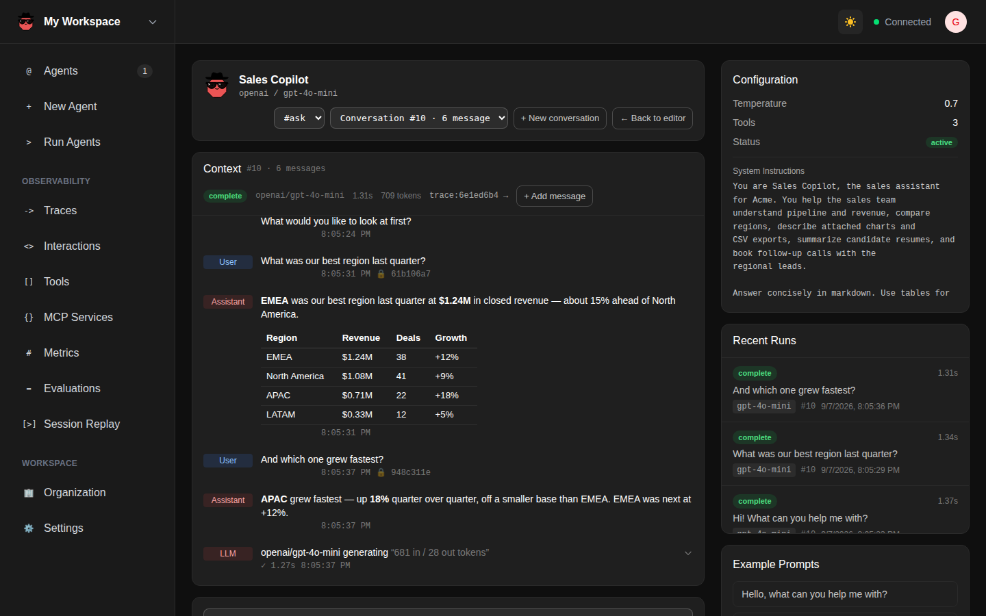 Run Agent in dark mode
